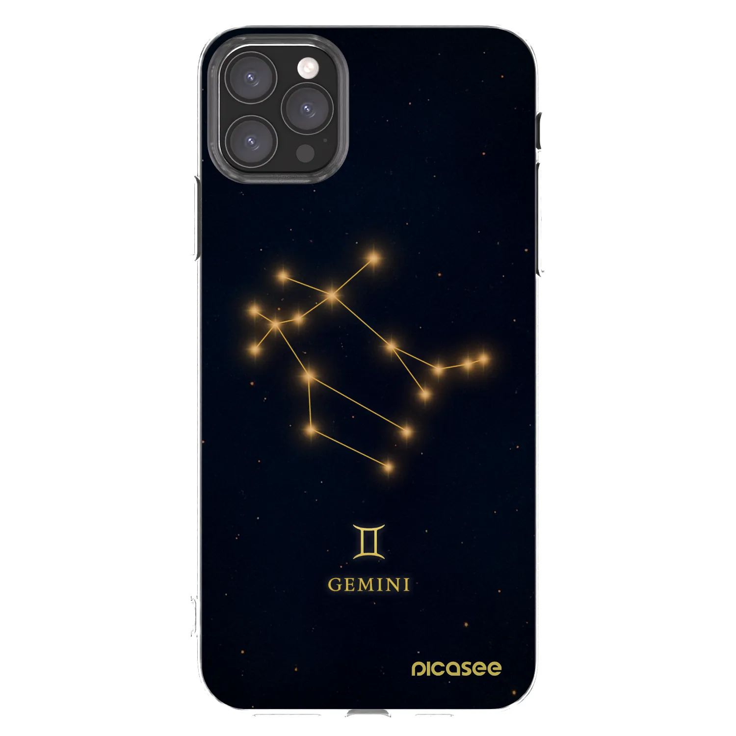 Picasee Apple iPhone 11 Pro Max Hülle - Transparentes Silikon - GEMINI