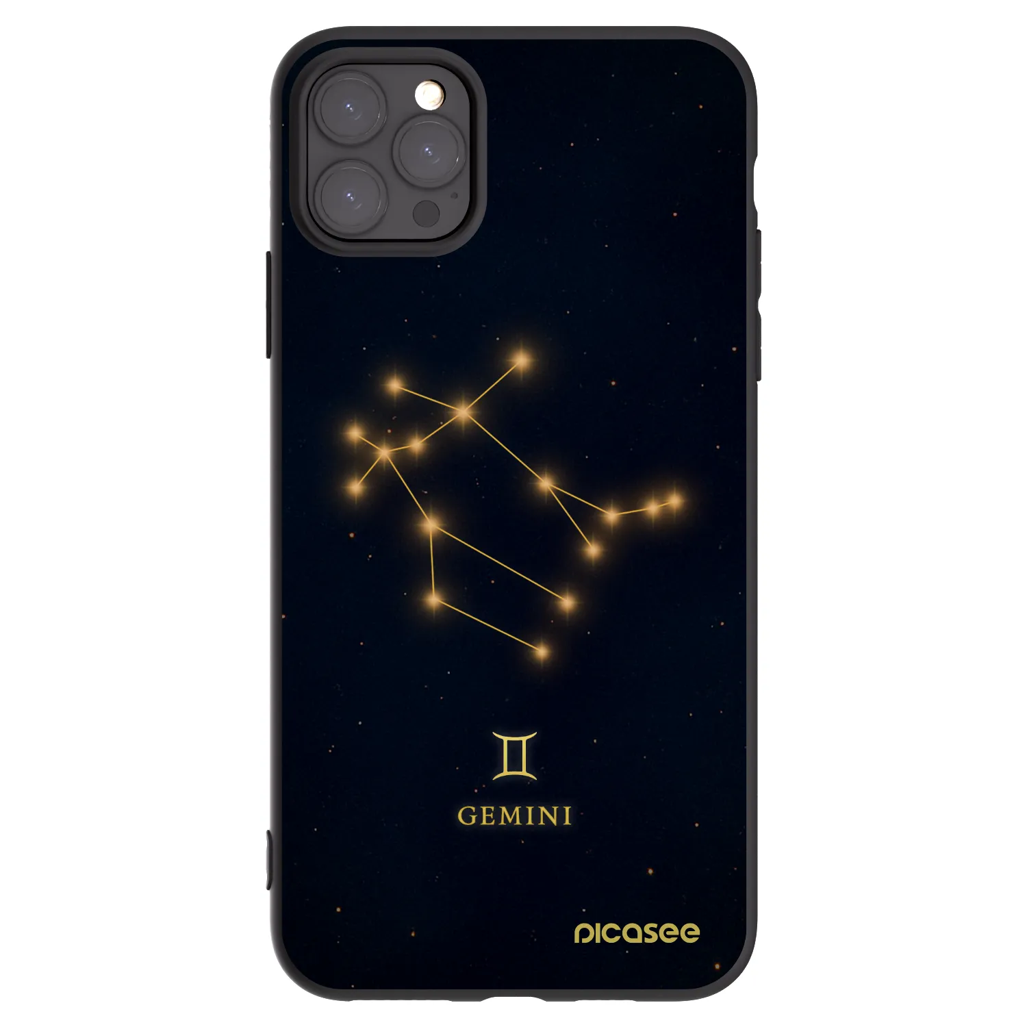 Picasee Apple iPhone 11 Pro Max Hülle - Schwarzes Silikon - GEMINI