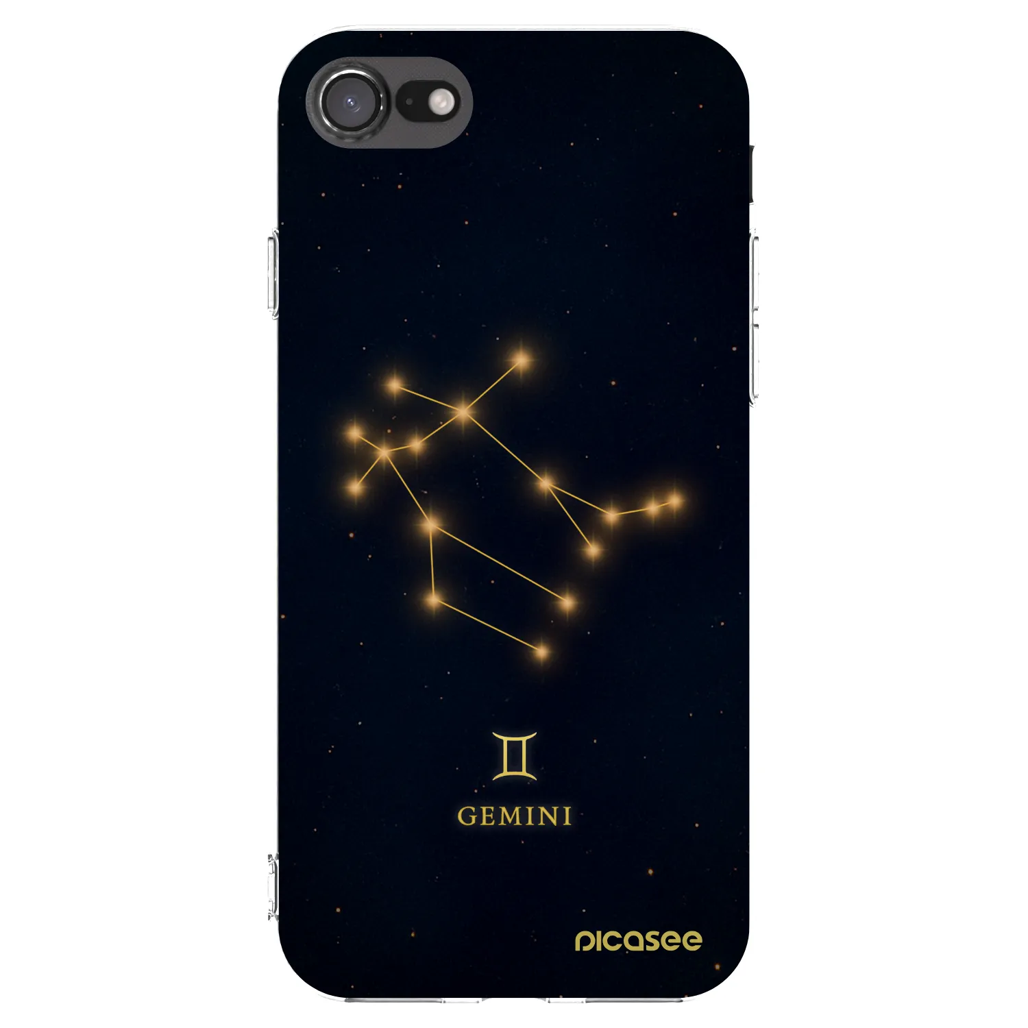Picasee Apple iPhone 8 Hülle - Transparentes Silikon - GEMINI