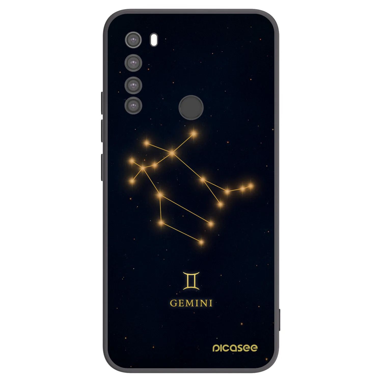 Picasee Xiaomi Redmi Note 8 Hülle - Schwarzes Silikon - GEMINI