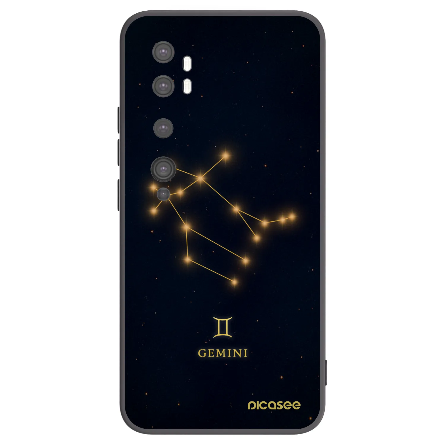Picasee Xiaomi Mi Note 10 (Pro) Hülle - Schwarzes Silikon - GEMINI