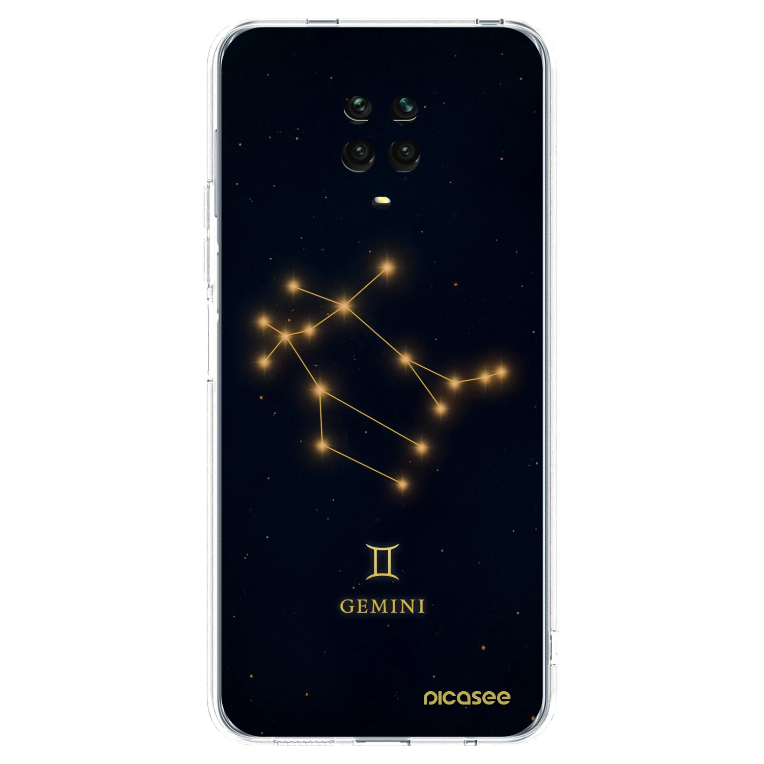 Picasee Xiaomi Redmi Note 9 Pro Hülle - Transparentes Silikon - GEMINI