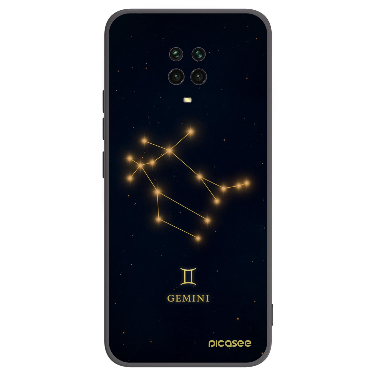 Picasee Xiaomi Redmi Note 9 Pro Hülle - Schwarzes Silikon - GEMINI