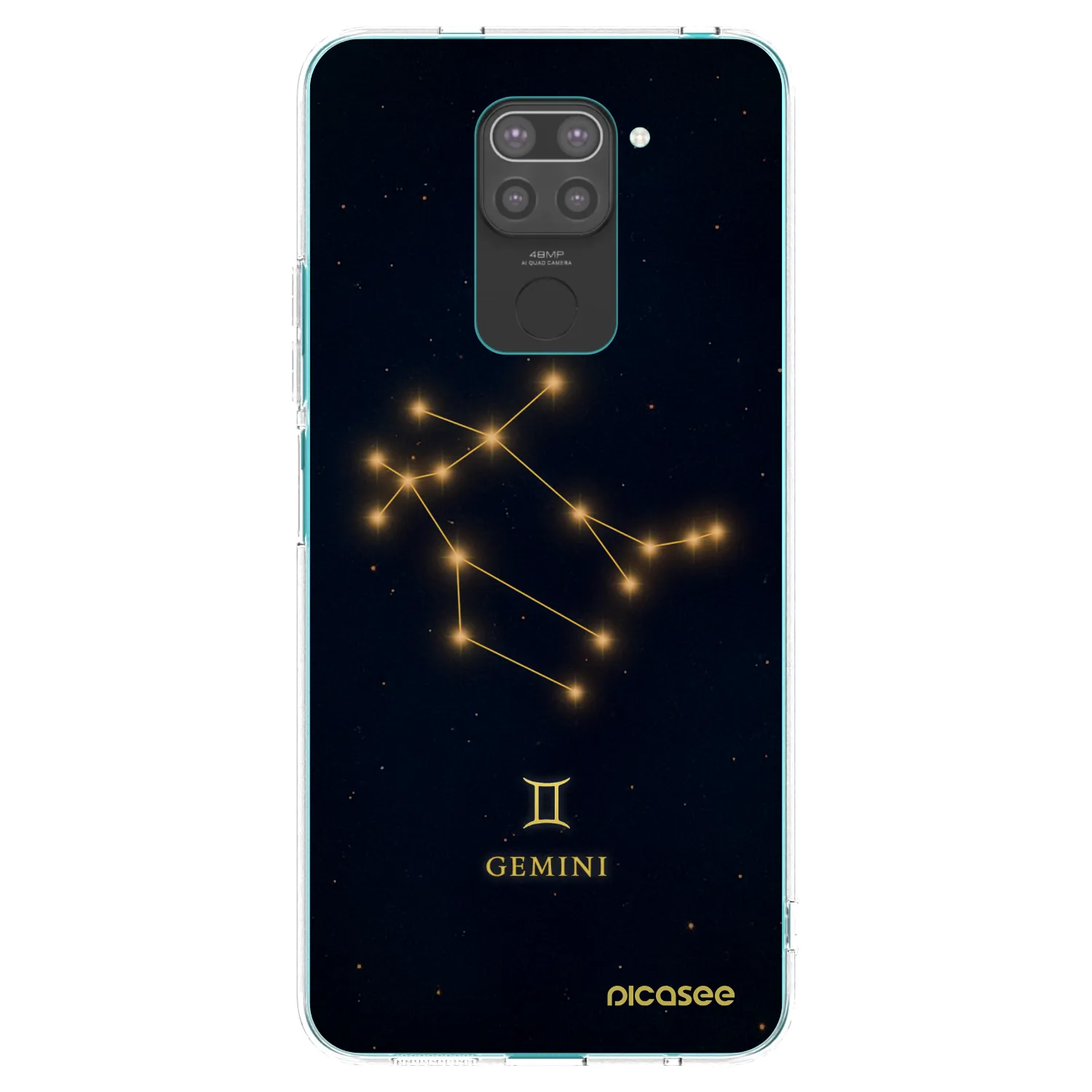 Picasee Xiaomi Redmi Note 9 Hülle - Schwarzes Silikon - GEMINI