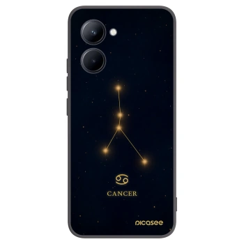 Picasee Realme C33 (2023) Hülle - Schwarzes Silikon - CANCER