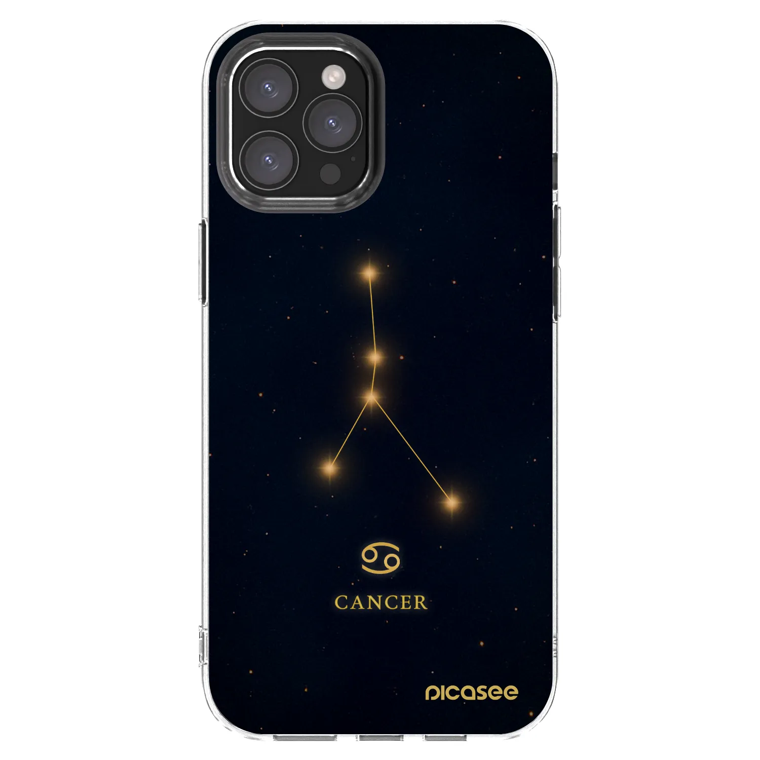 Picasee Apple iPhone 12 Pro Max Hülle - Transparentes Silikon - CANCER