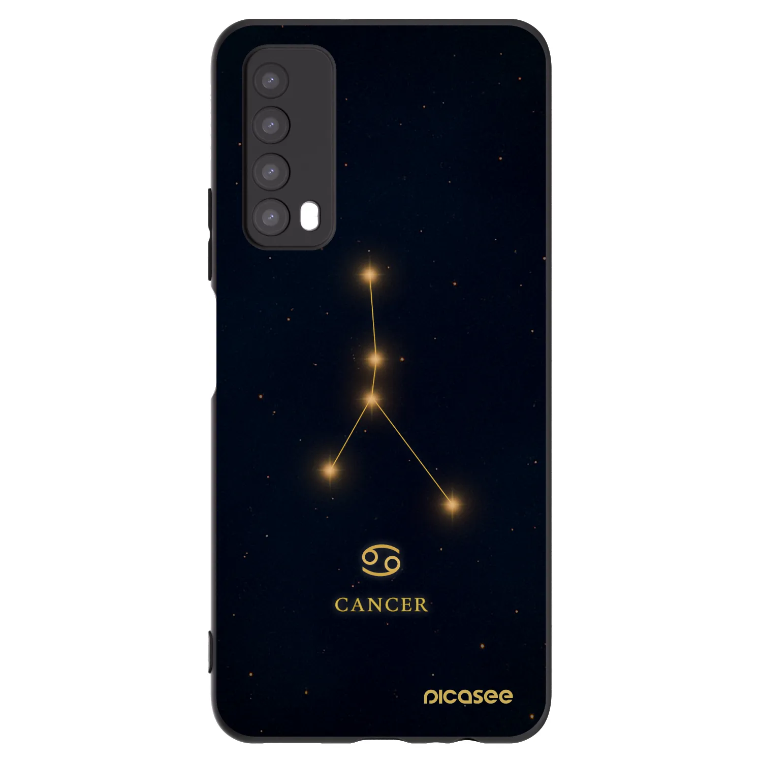 Picasee Huawei P Smart 2021 Hülle - Schwarzes Silikon - CANCER