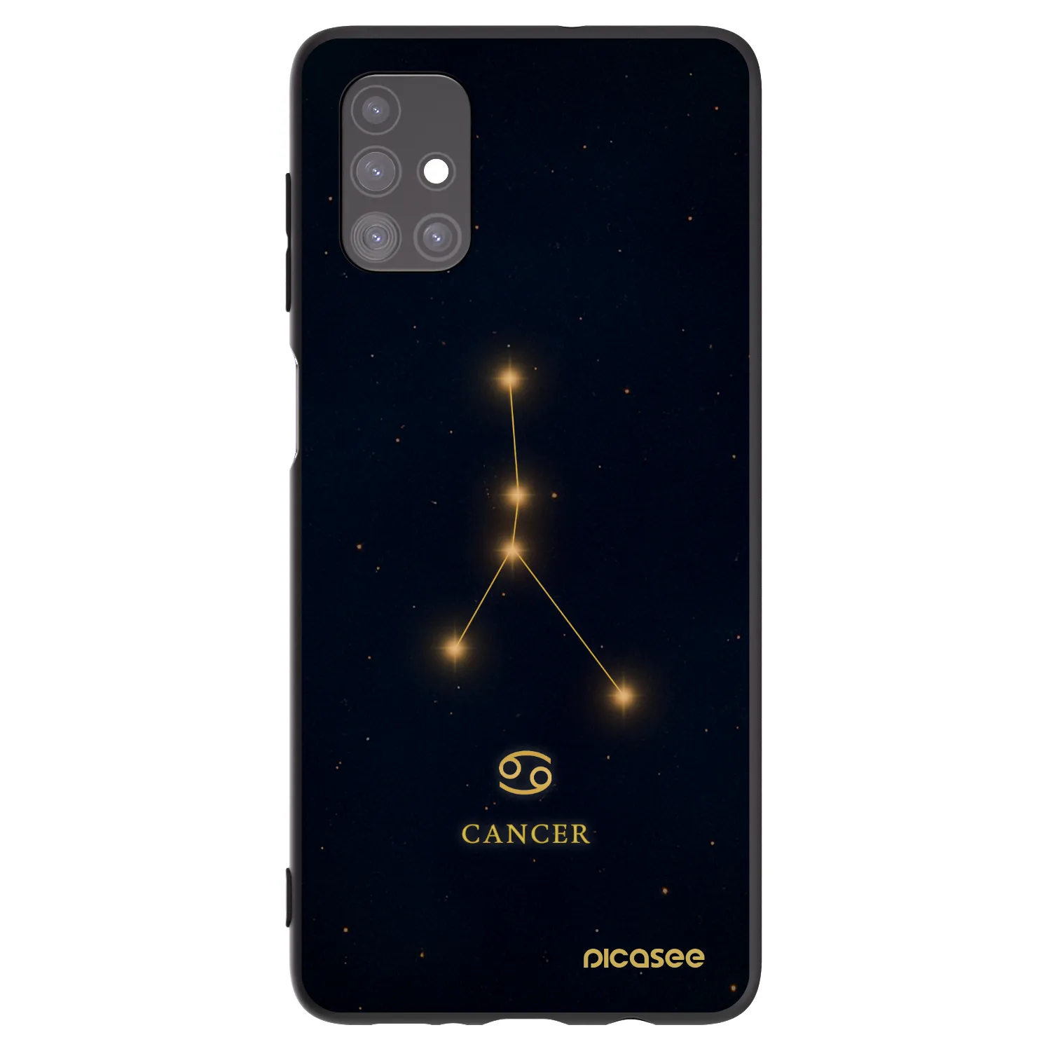 Picasee Samsung Galaxy M51 M515F Hülle - Schwarzes Silikon - CANCER