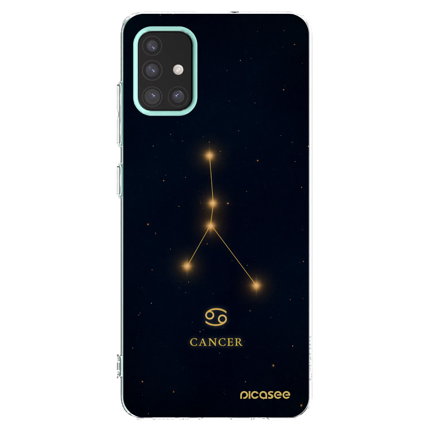 Picasee Samsung Galaxy M31s Hülle - Transparentes Silikon - CANCER