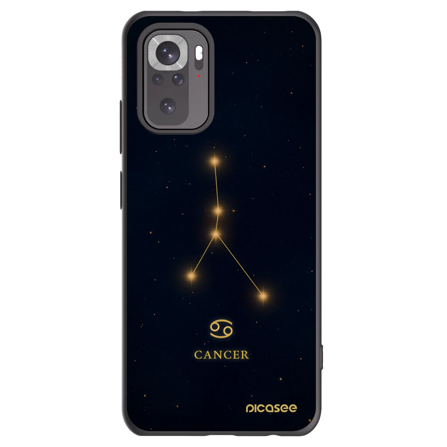 Picasee Xiaomi Redmi Note 10 Hülle - Schwarzes Silikon - CANCER