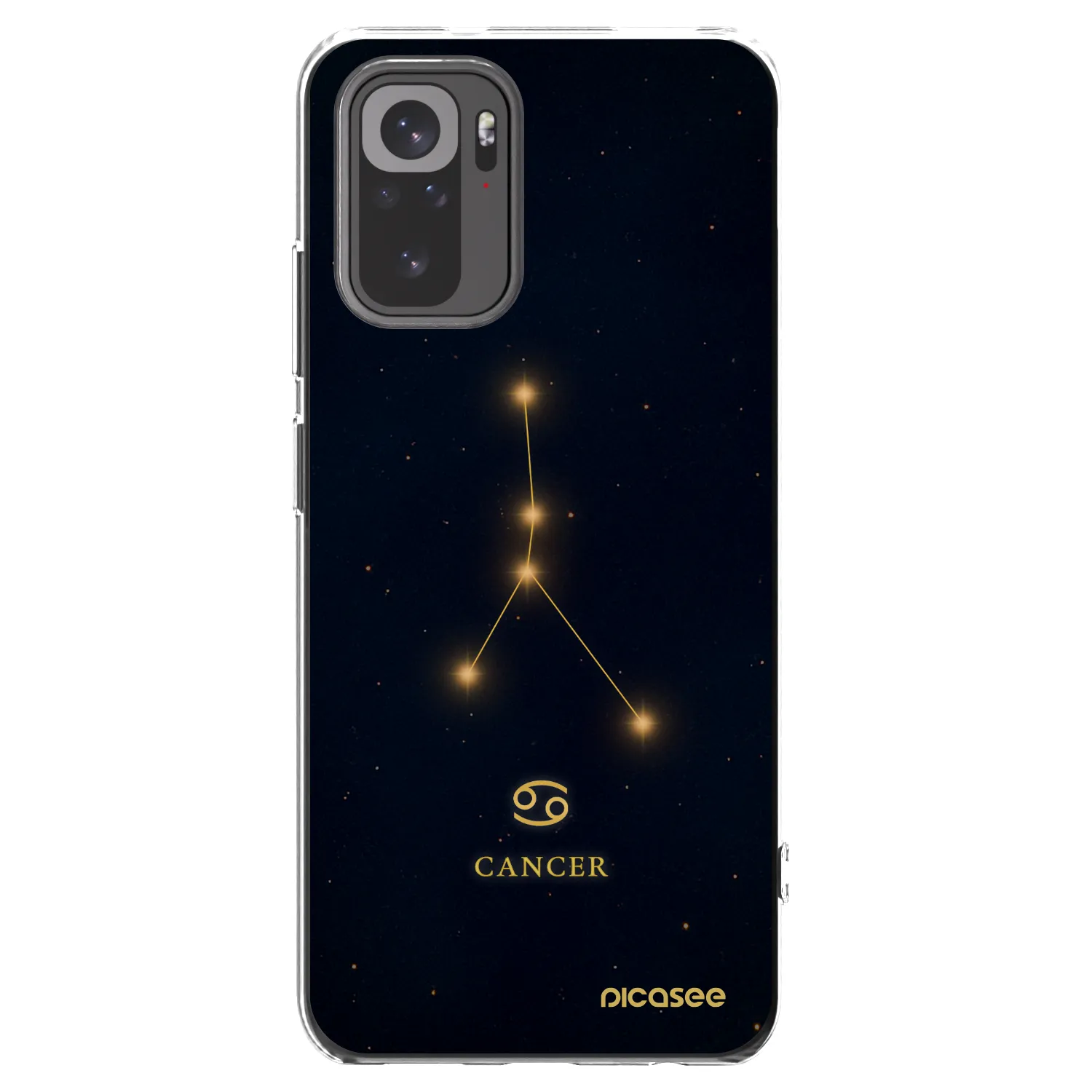Picasee Xiaomi Redmi Note 10S Hülle - Transparentes Silikon - CANCER