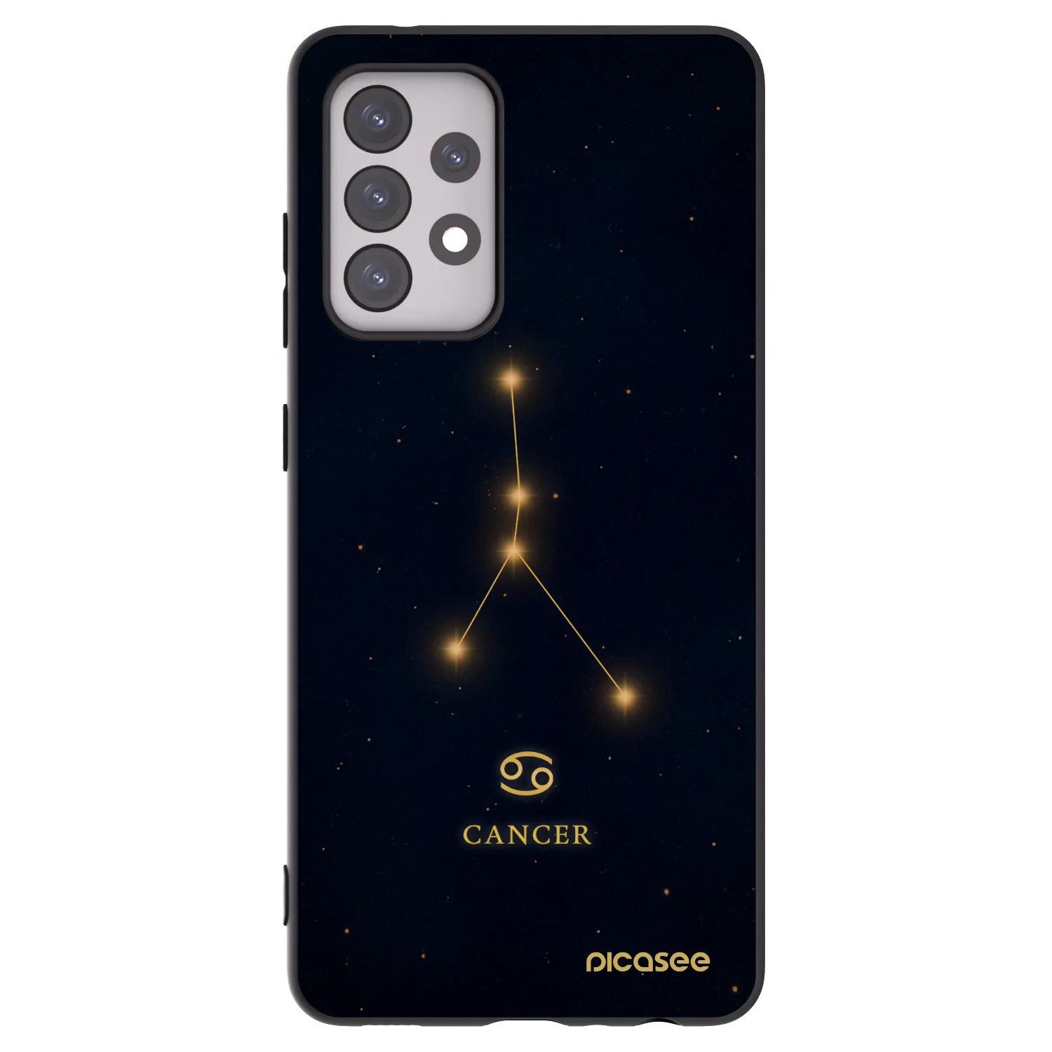 Picasee Samsung Galaxy A52s 5G A528B Hülle - Schwarzes Silikon - CANCER