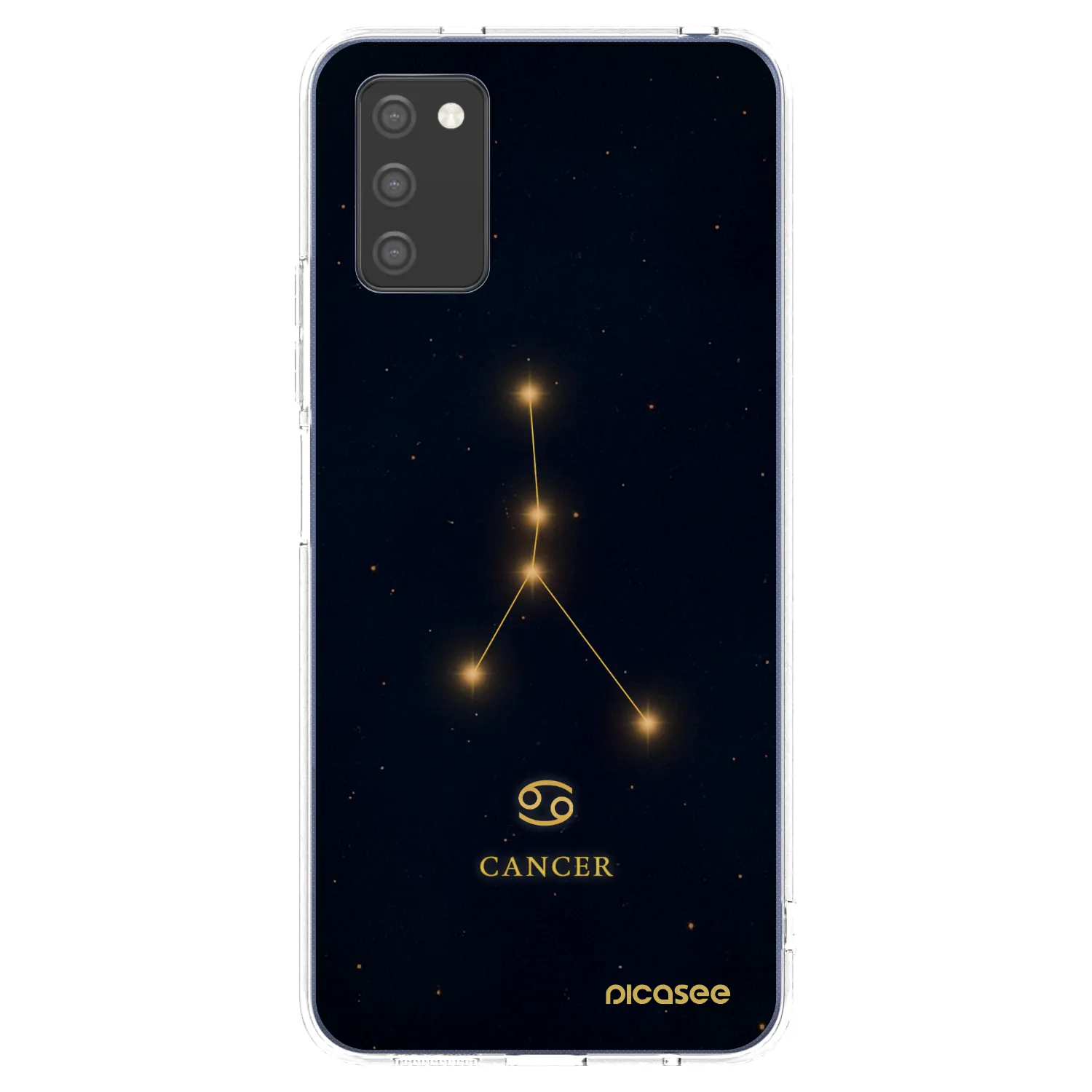 Picasee Samsung Galaxy A03s A037G Hülle - Transparentes Silikon - CANCER