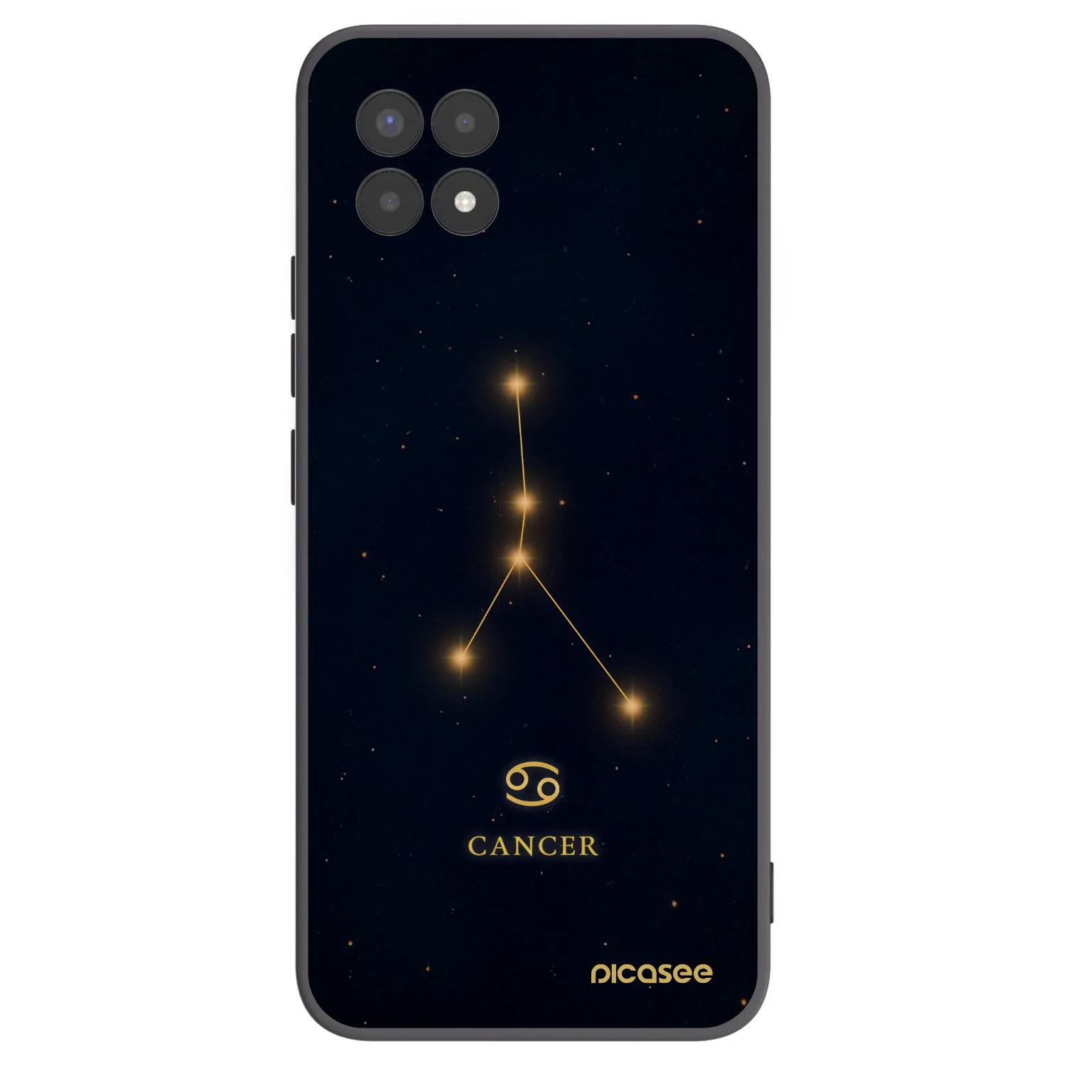 Picasee Realme 8i Hülle - Schwarzes Silikon - CANCER