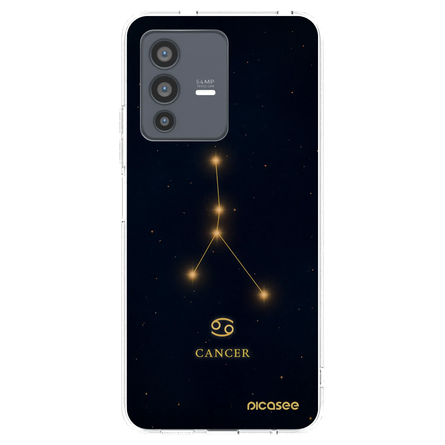 Picasee Vivo V23 5G Hülle - Transparentes Silikon - CANCER