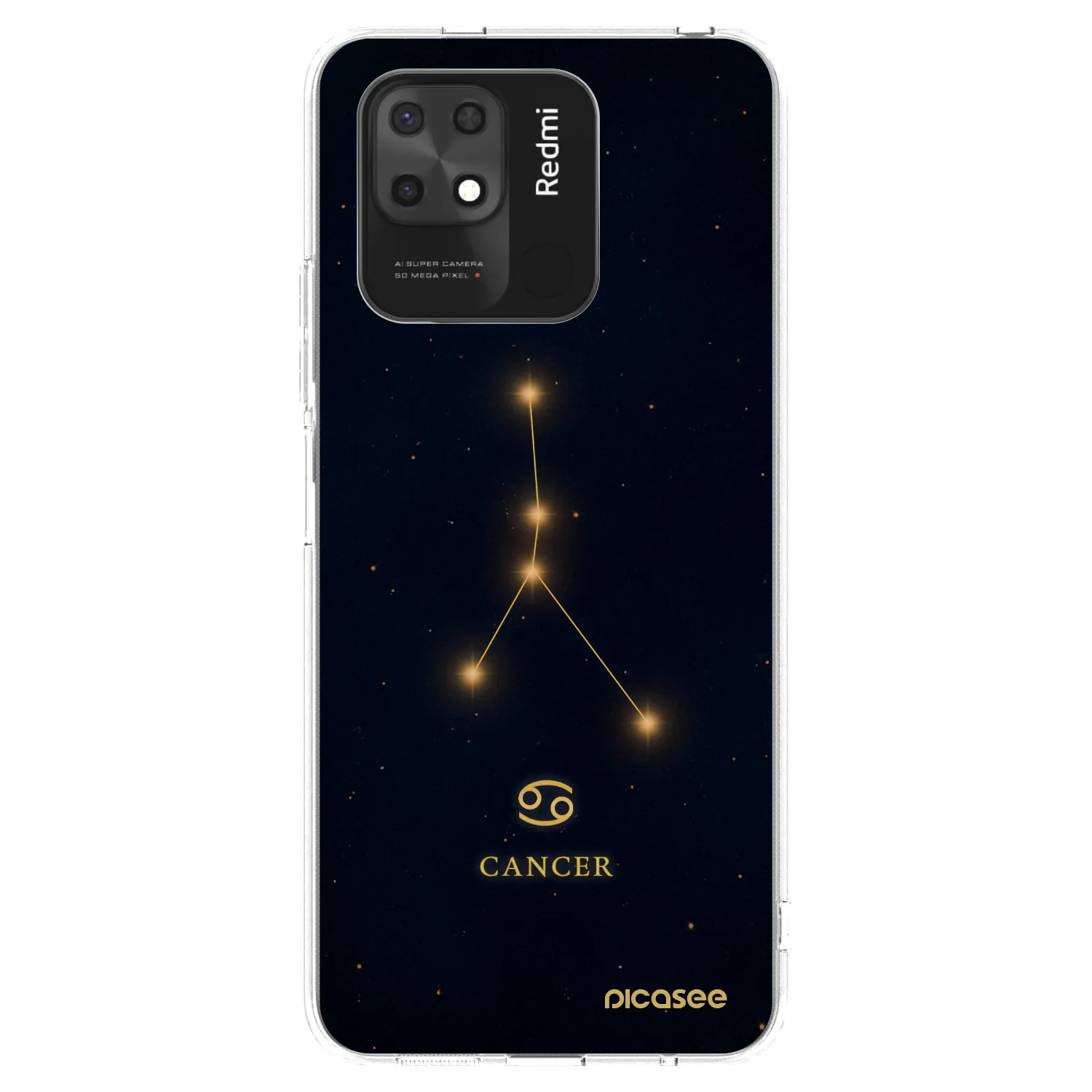 Picasee Xiaomi Redmi 10C Hülle - Transparentes Silikon - CANCER