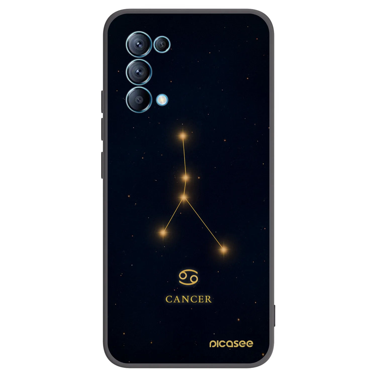 Picasee OPPO Reno 5 5G Hülle - Schwarzes Silikon - CANCER