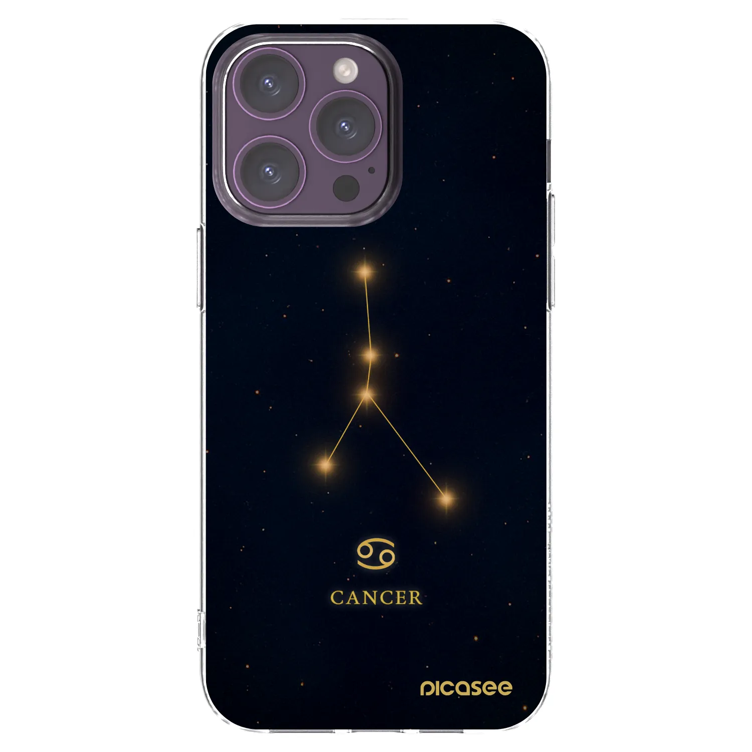 Picasee Apple iPhone 14 Pro Max Hülle - Transparentes Silikon - CANCER