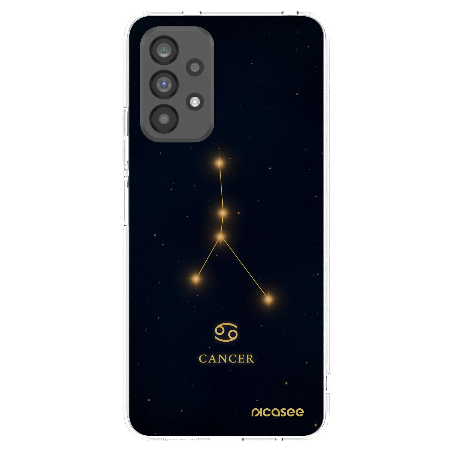Picasee Samsung Galaxy A73 5G Hülle - Transparentes Silikon - CANCER