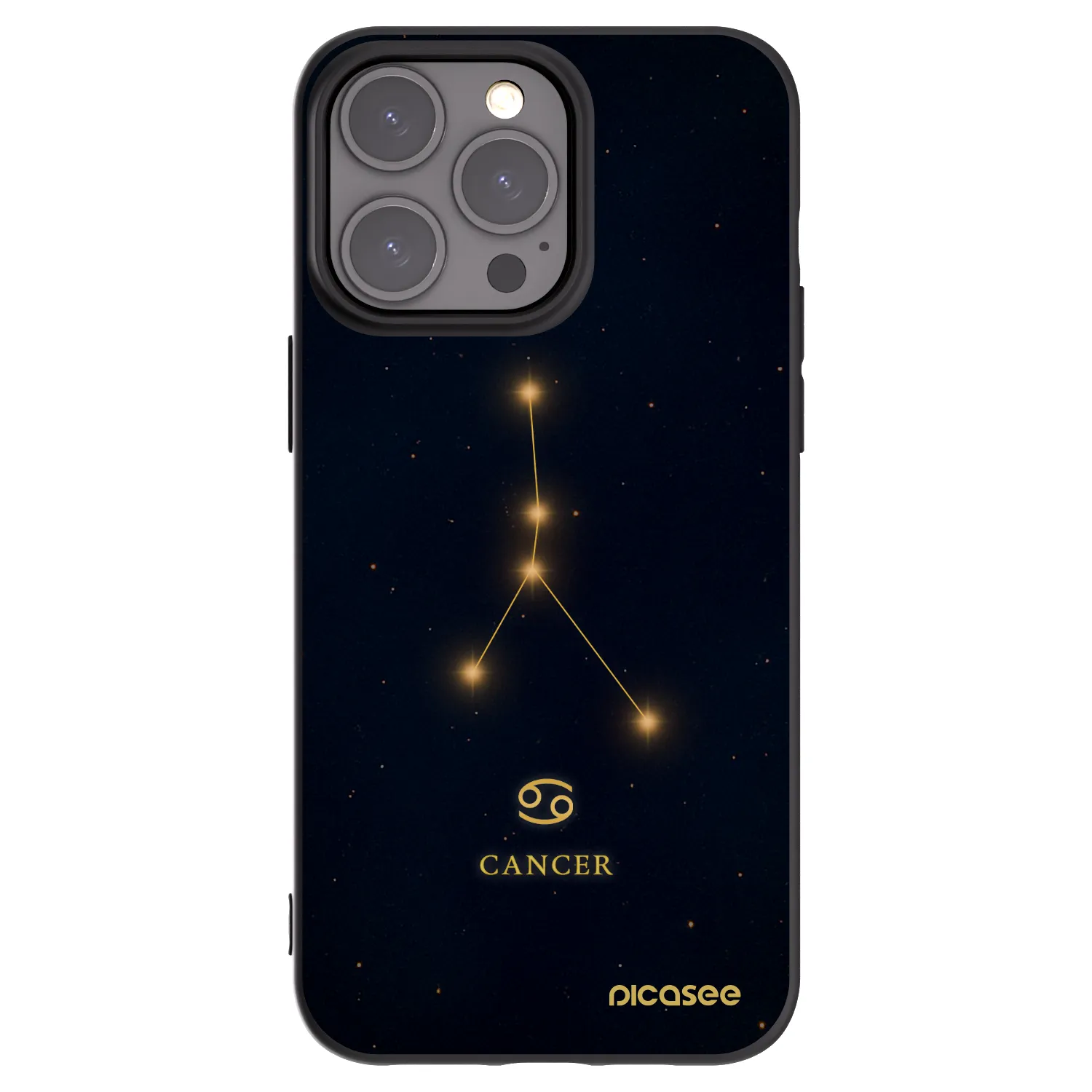 Picasee Apple iPhone 15 Pro Max Hülle - Schwarzes Silikon - CANCER