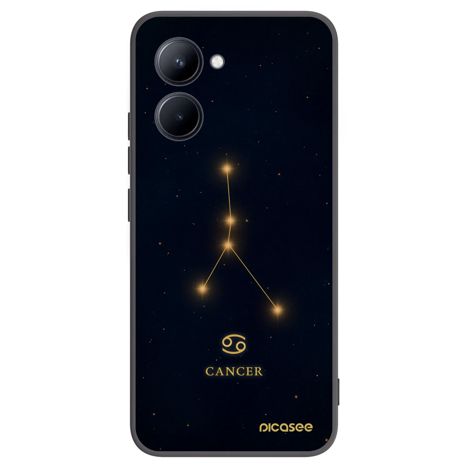 Picasee Realme C33 (2023) Hülle - Schwarzes Silikon - CANCER