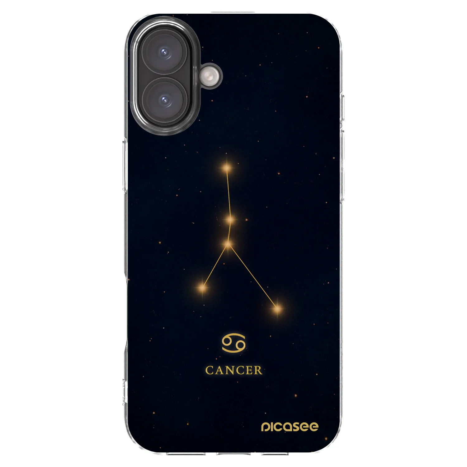 Picasee Apple iPhone 16 Plus Hülle - Transparentes Silikon - CANCER