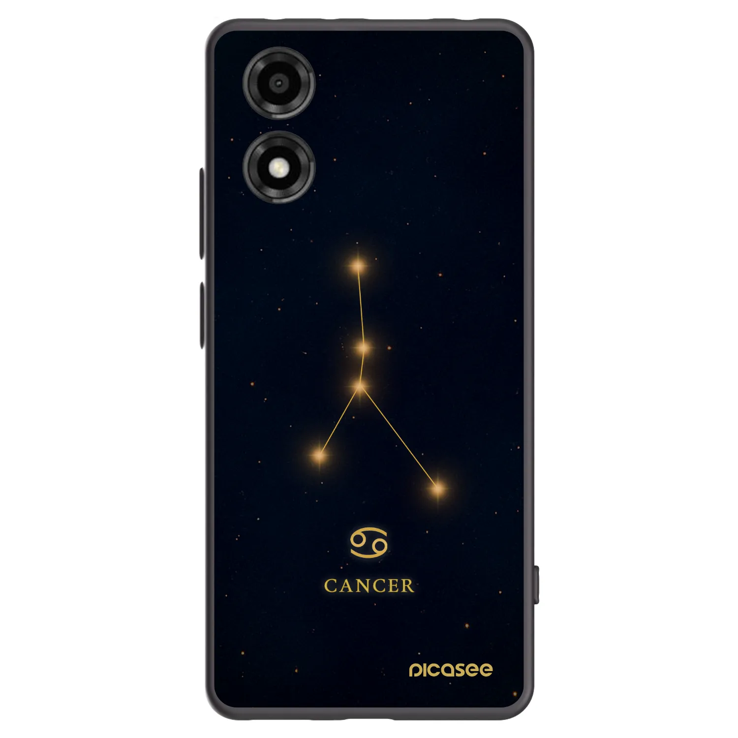 Picasee Motorola Moto E14 Hülle - Schwarzes Silikon - CANCER