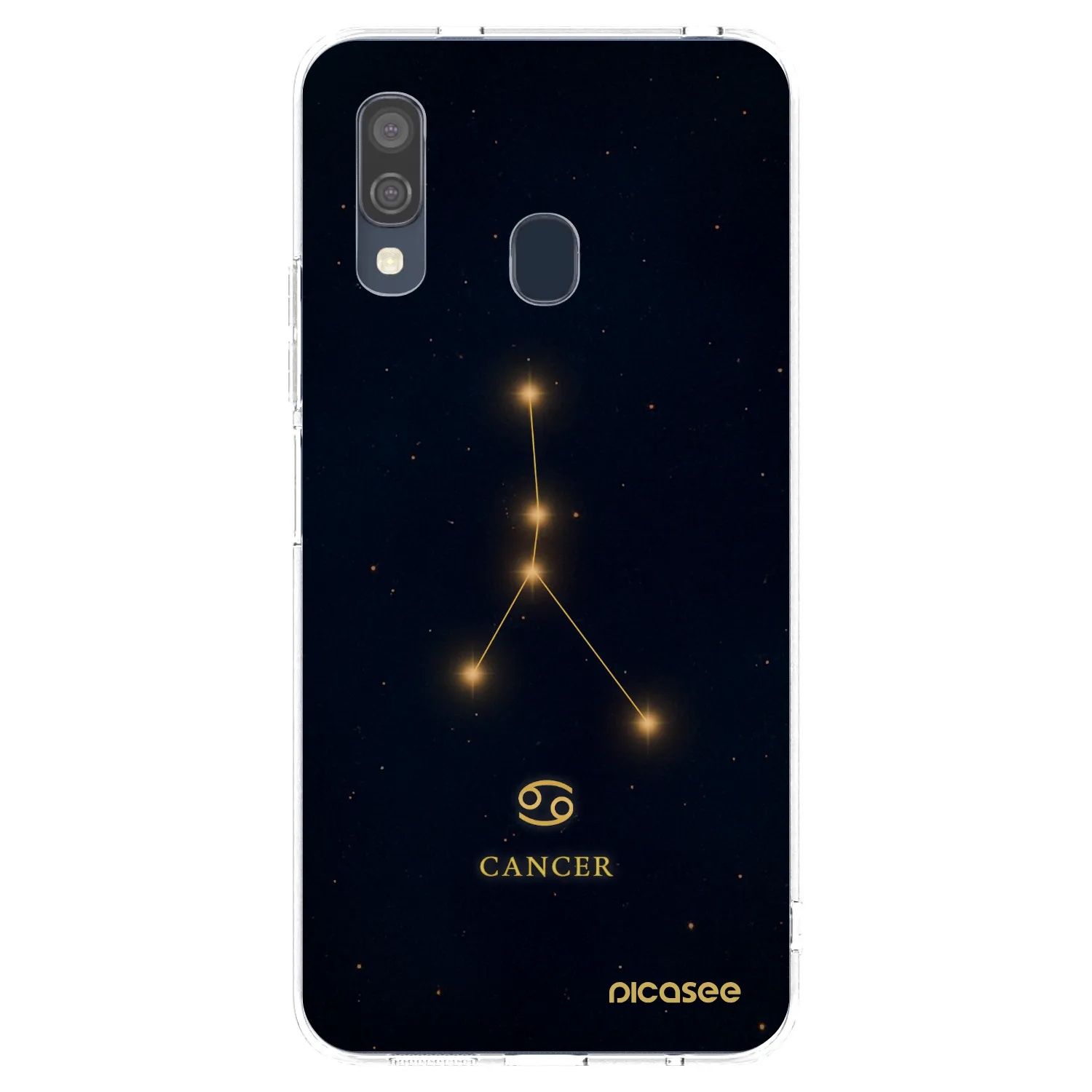 Picasee Samsung Galaxy A40 A405F Hülle - Transparentes Silikon - CANCER