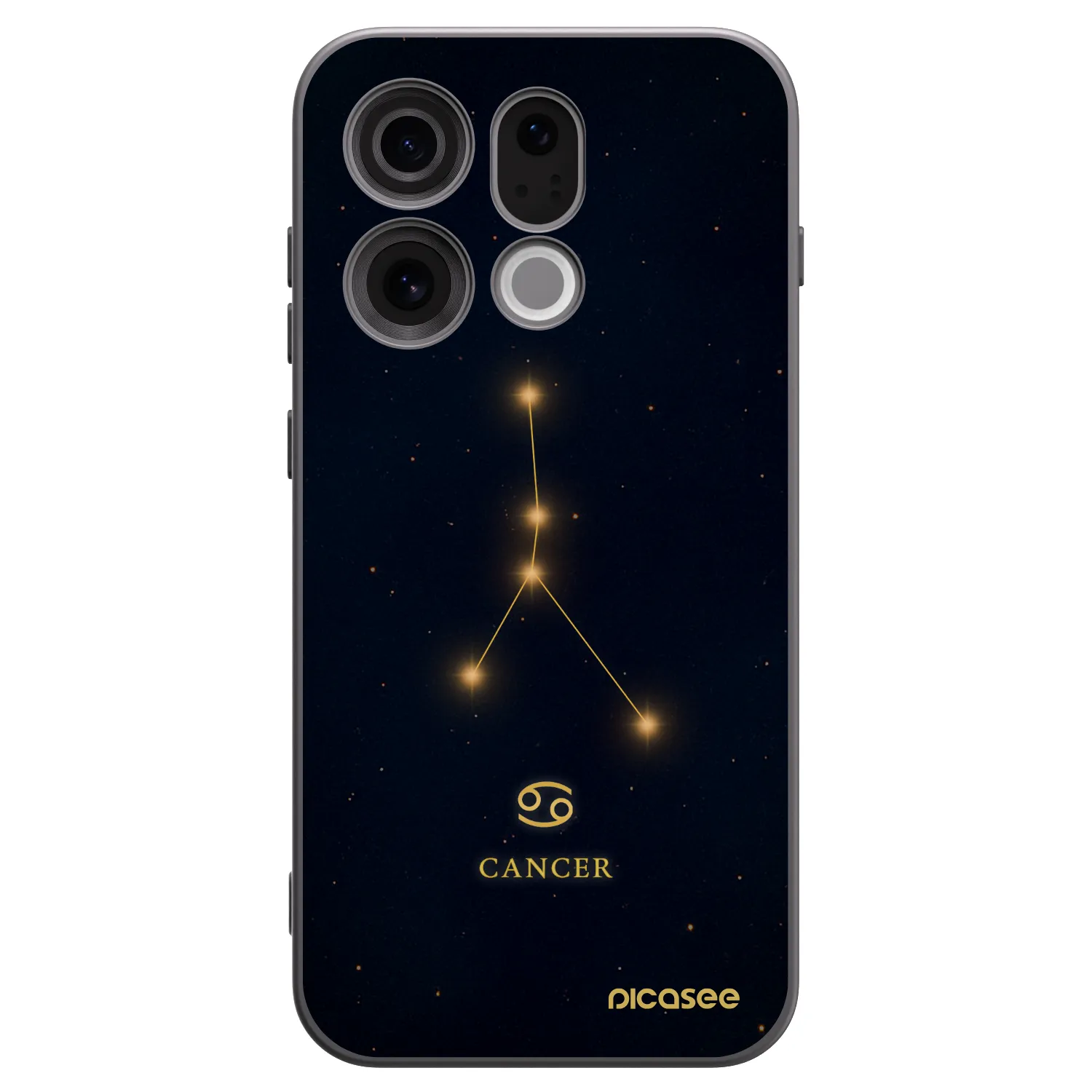 Picasee OPPO Find X9 Hülle - Schwarzes Silikon - CANCER