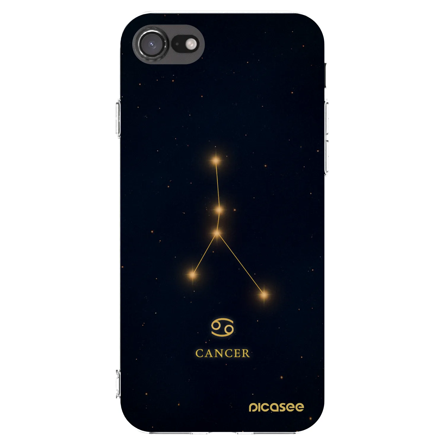 Picasee Apple iPhone 8 Hülle - Transparentes Silikon - CANCER