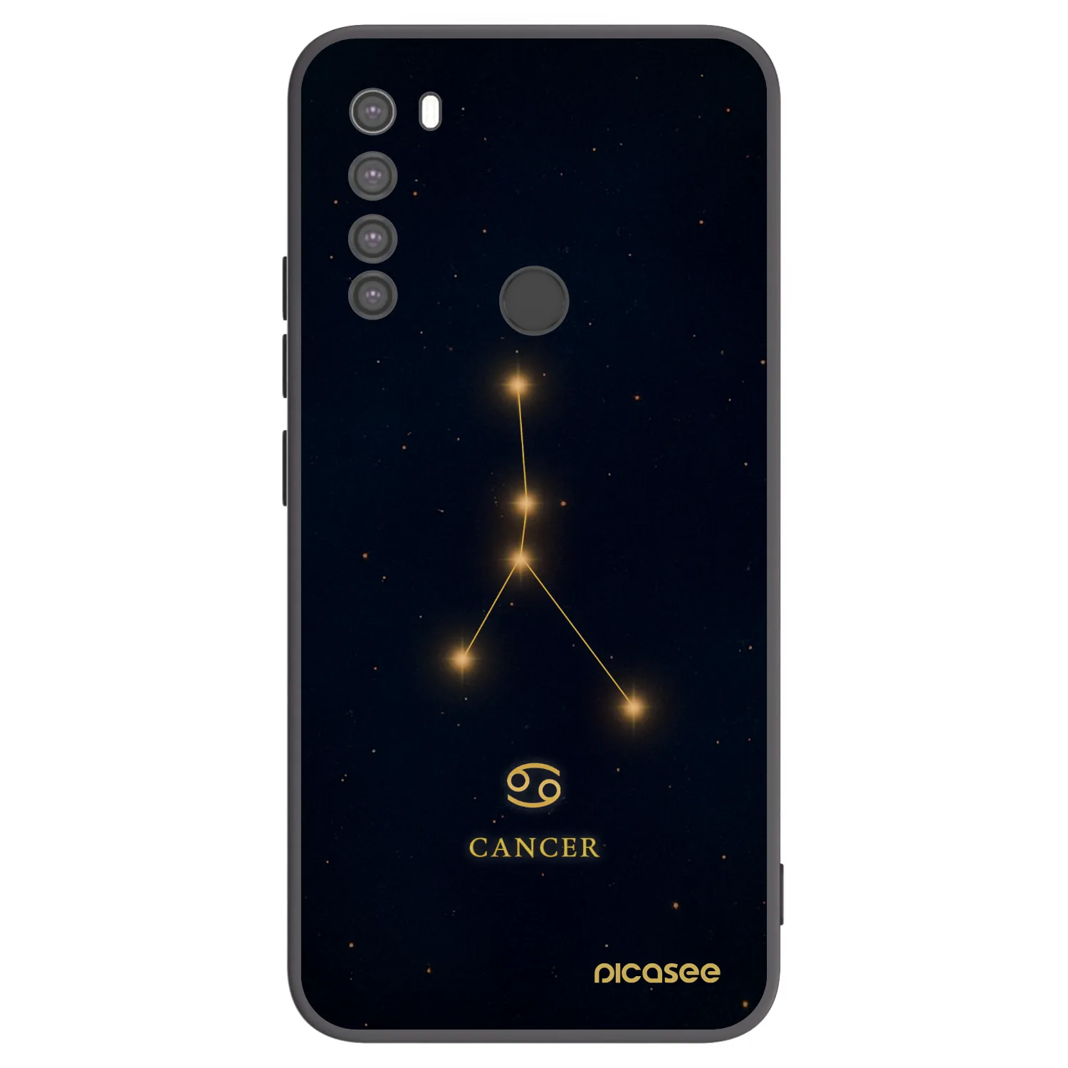 Picasee Xiaomi Redmi Note 8 Hülle - Schwarzes Silikon - CANCER