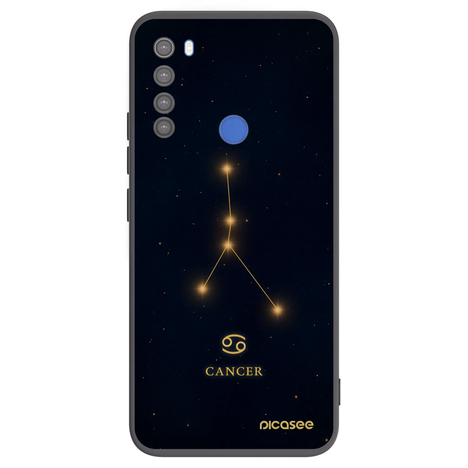 Picasee Xiaomi Redmi Note 8T Hülle - Schwarzes Silikon - CANCER