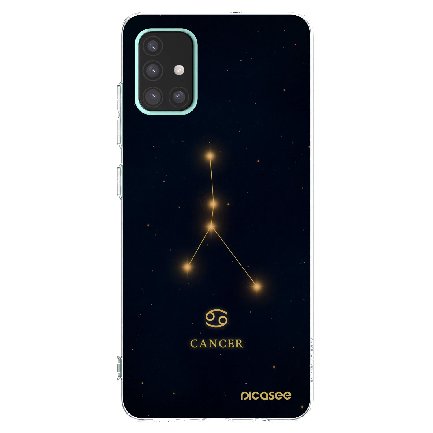 Picasee Samsung Galaxy A51 A515F Hülle - Transparentes Silikon - CANCER