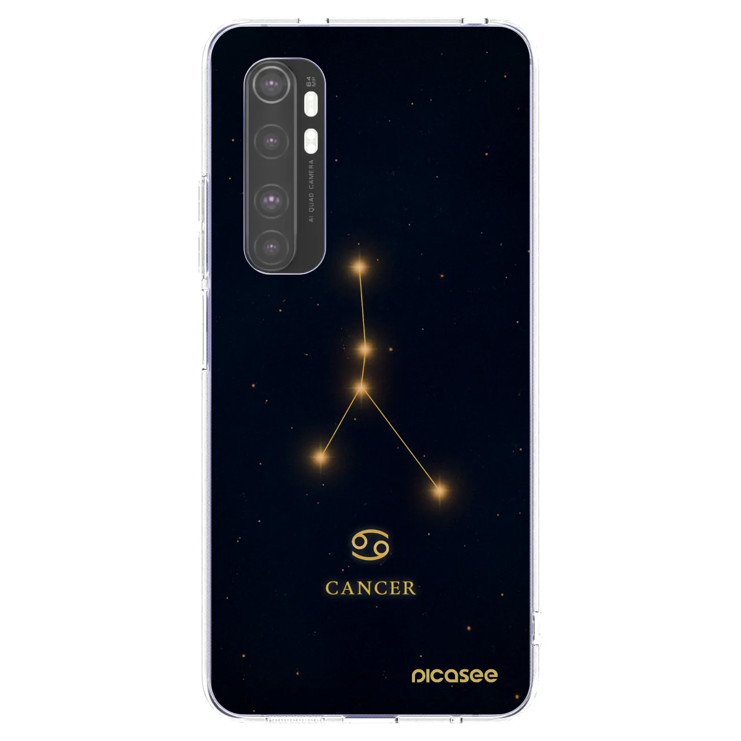 Picasee Xiaomi Mi Note 10 Lite Hülle - Transparentes Silikon - CANCER