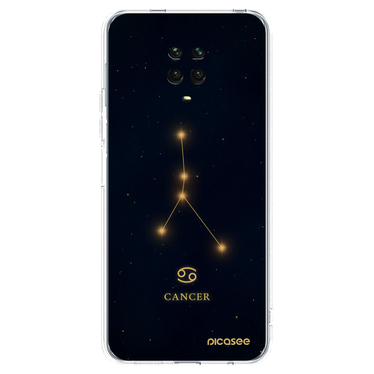 Picasee Xiaomi Redmi Note 9S Hülle - Transparentes Silikon - CANCER