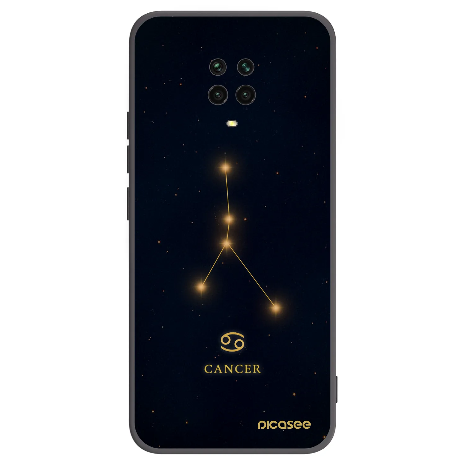 Picasee Xiaomi Redmi Note 9S Hülle - Schwarzes Silikon - CANCER