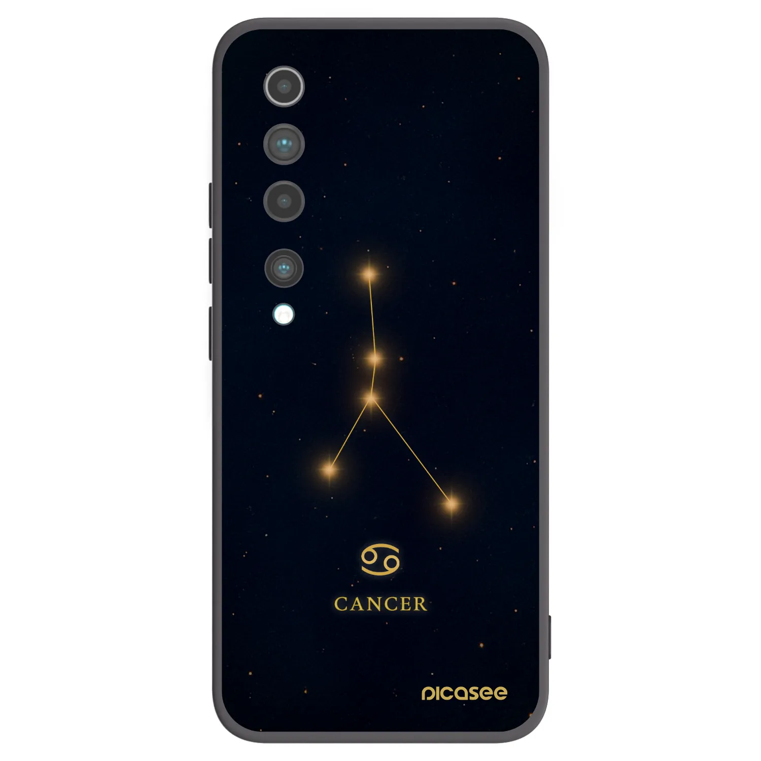 Picasee Xiaomi Mi 10 Hülle - Schwarzes Silikon - CANCER