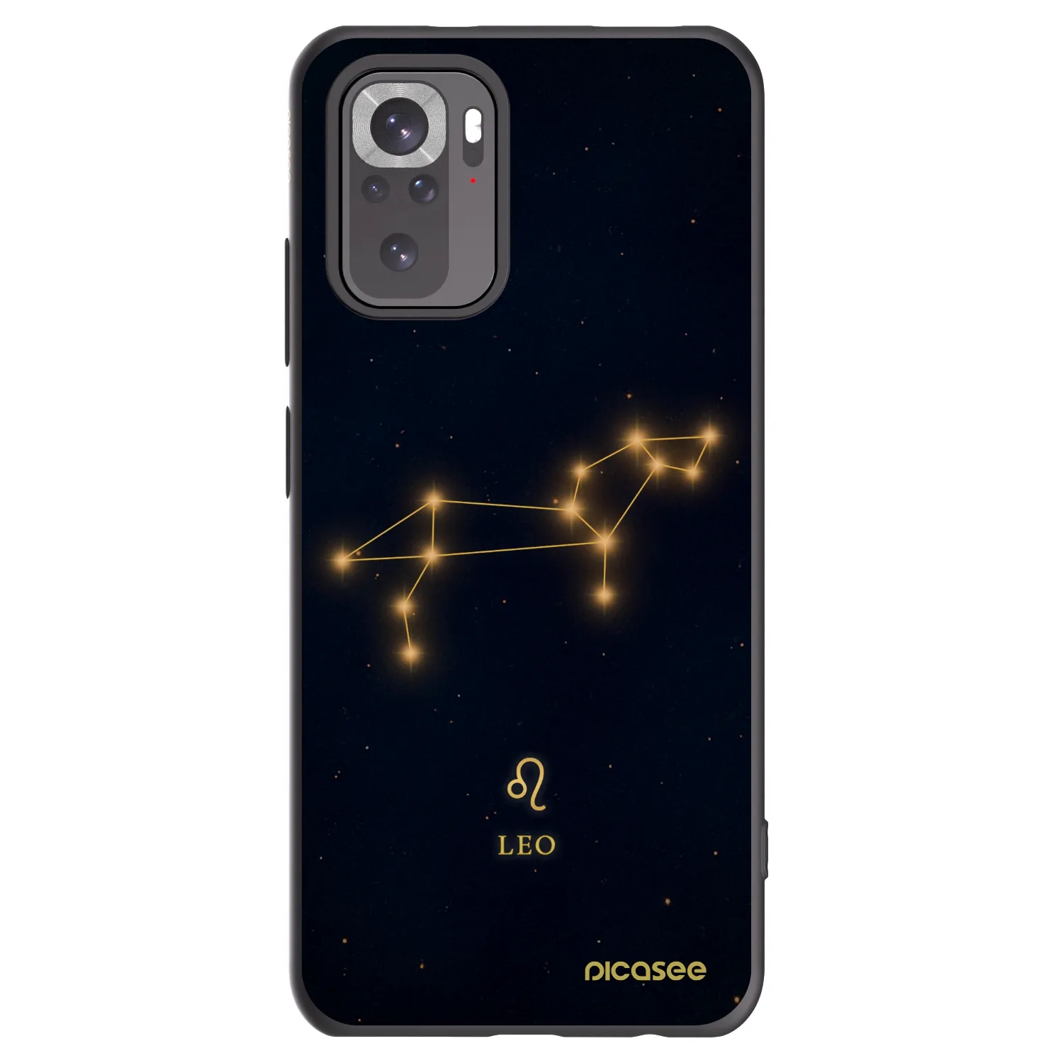 Picasee Xiaomi Redmi Note 10 Hülle - Schwarzes Silikon - LEO