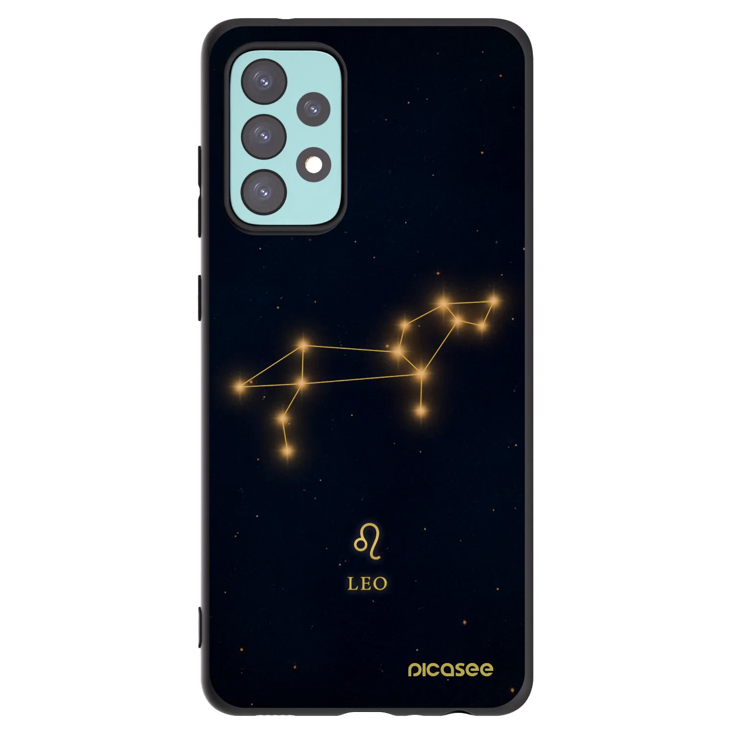 Picasee Samsung Galaxy A72 A725F Hülle - Schwarzes Silikon - LEO