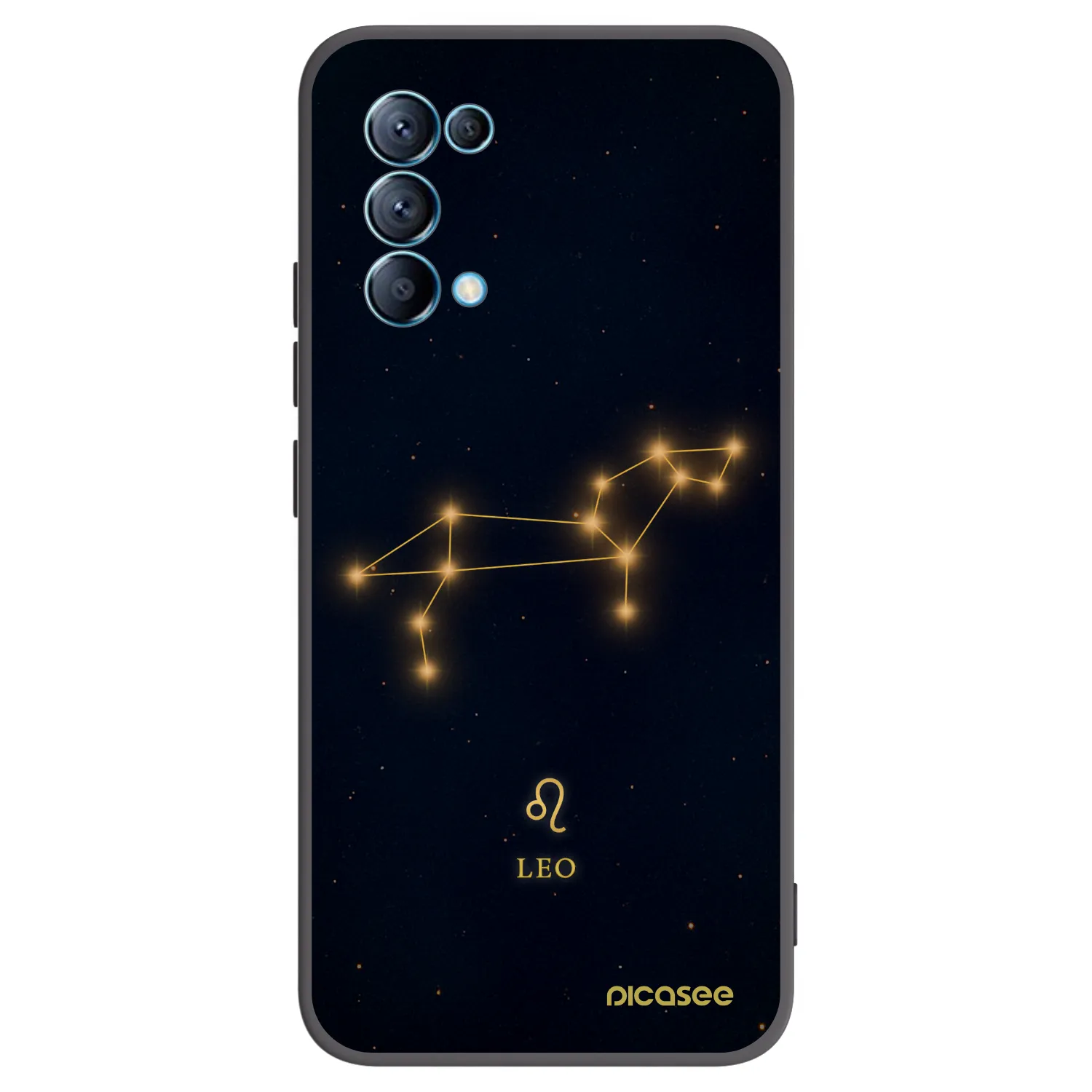 Picasee OPPO Reno 5 5G Hülle - Schwarzes Silikon - LEO