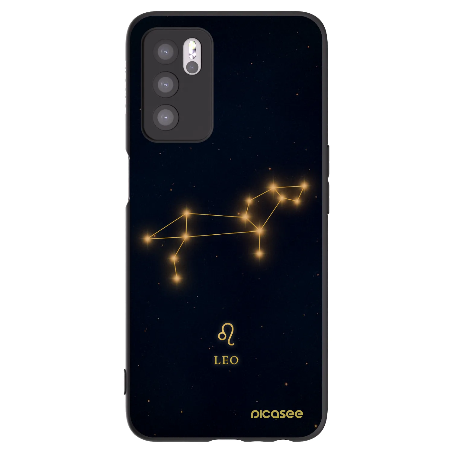 Picasee OPPO A16 Hülle - Schwarzes Silikon - LEO