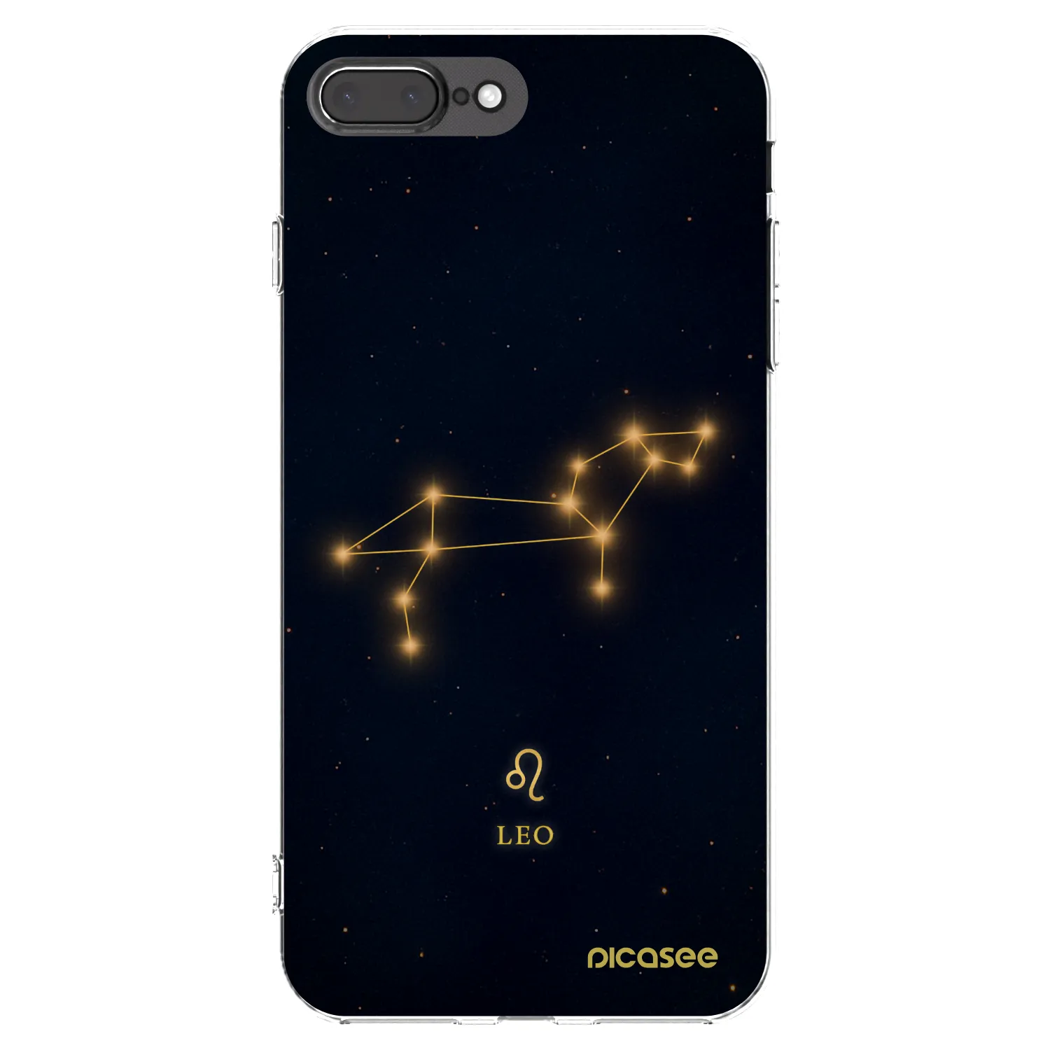 Picasee Apple iPhone 8 Plus Hülle - Transparentes Silikon - LEO