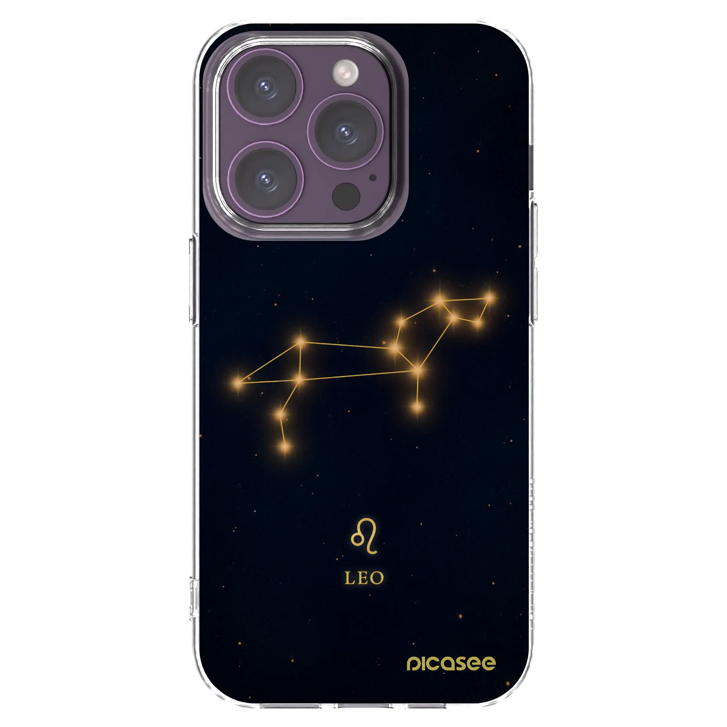 Picasee Apple iPhone 14 Pro Hülle - Transparentes Silikon - LEO