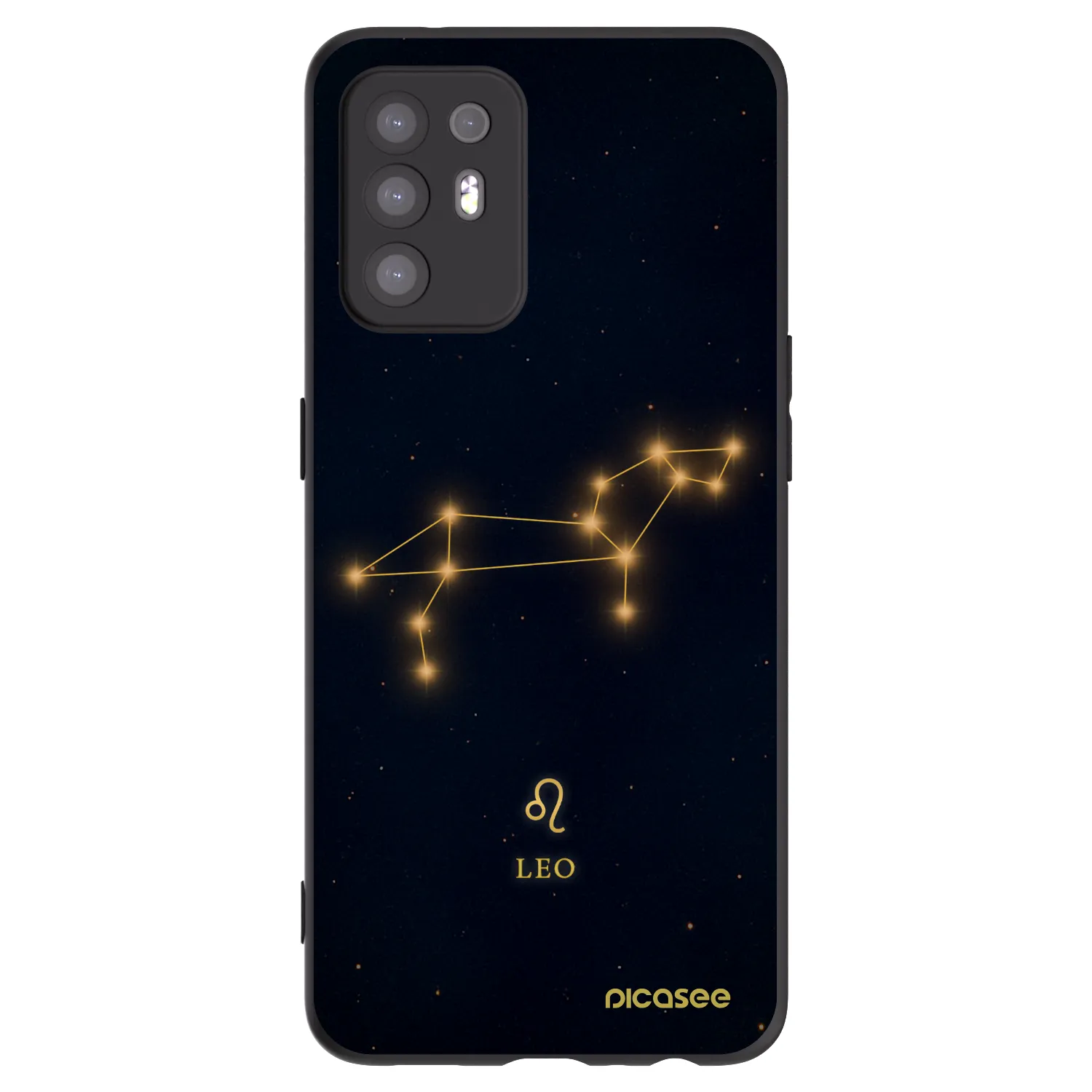 Picasee OPPO A94 5G Hülle - Schwarzes Silikon - LEO