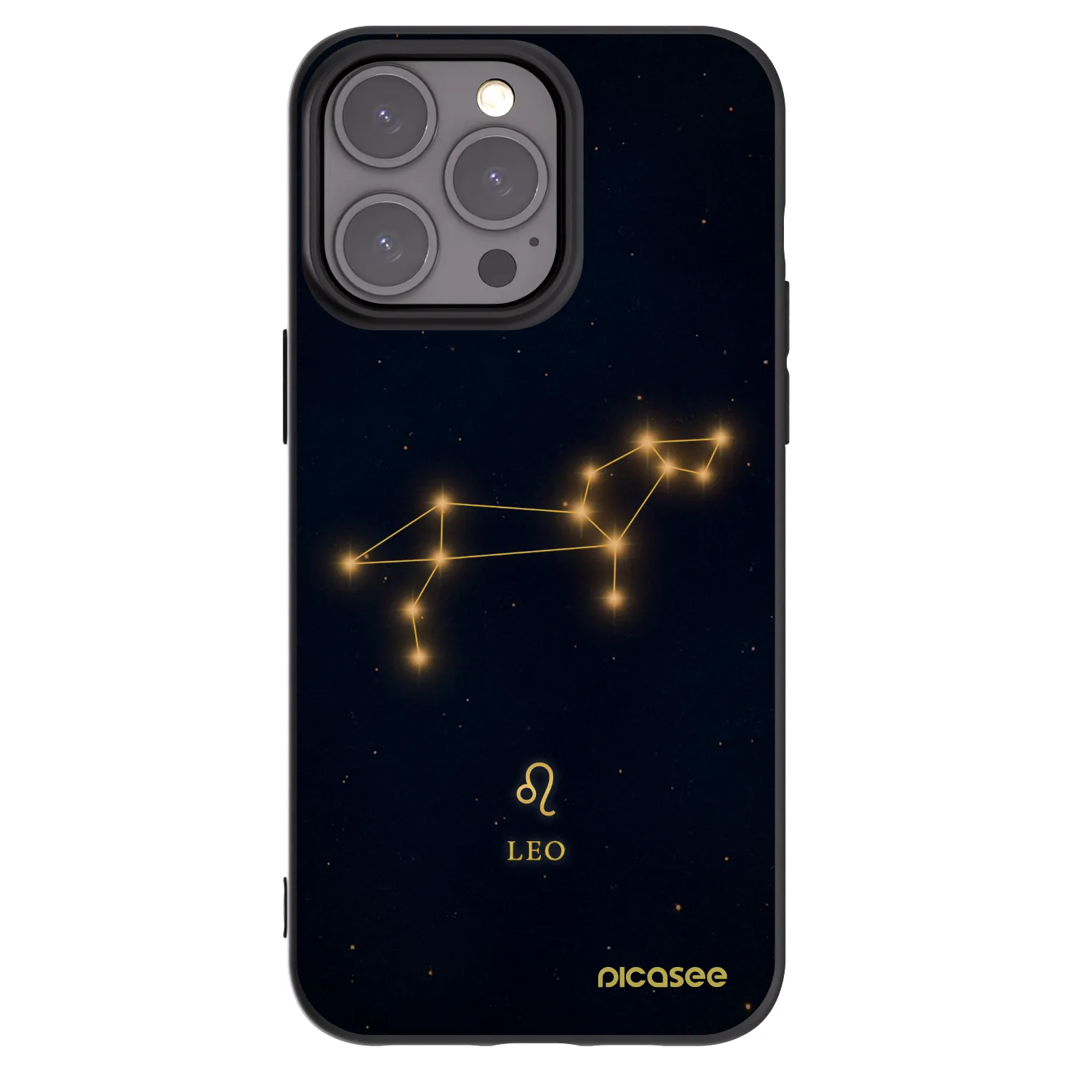 Picasee Apple iPhone 15 Pro Max Hülle - Schwarzes Silikon - LEO