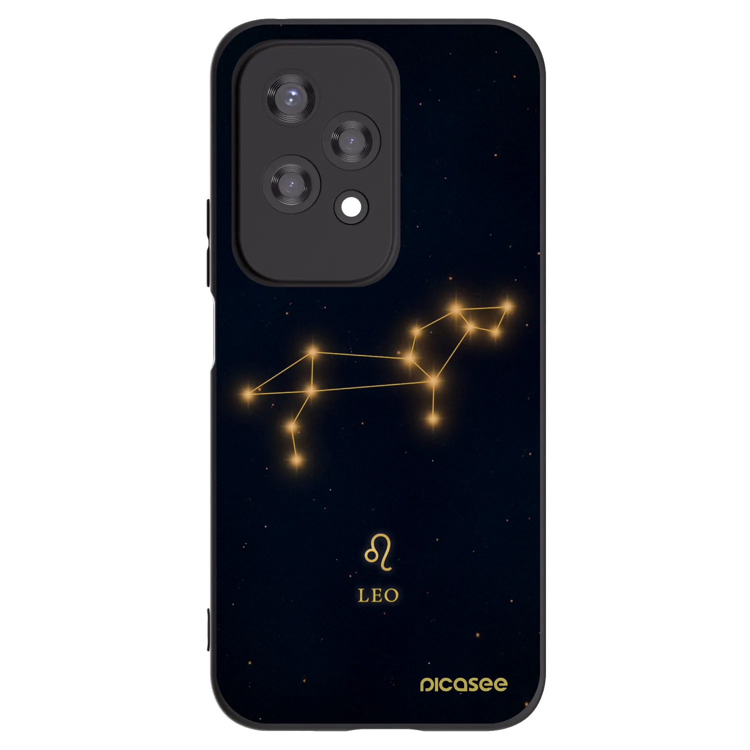 Picasee Honor 200 Lite Hülle - Schwarzes Silikon - LEO