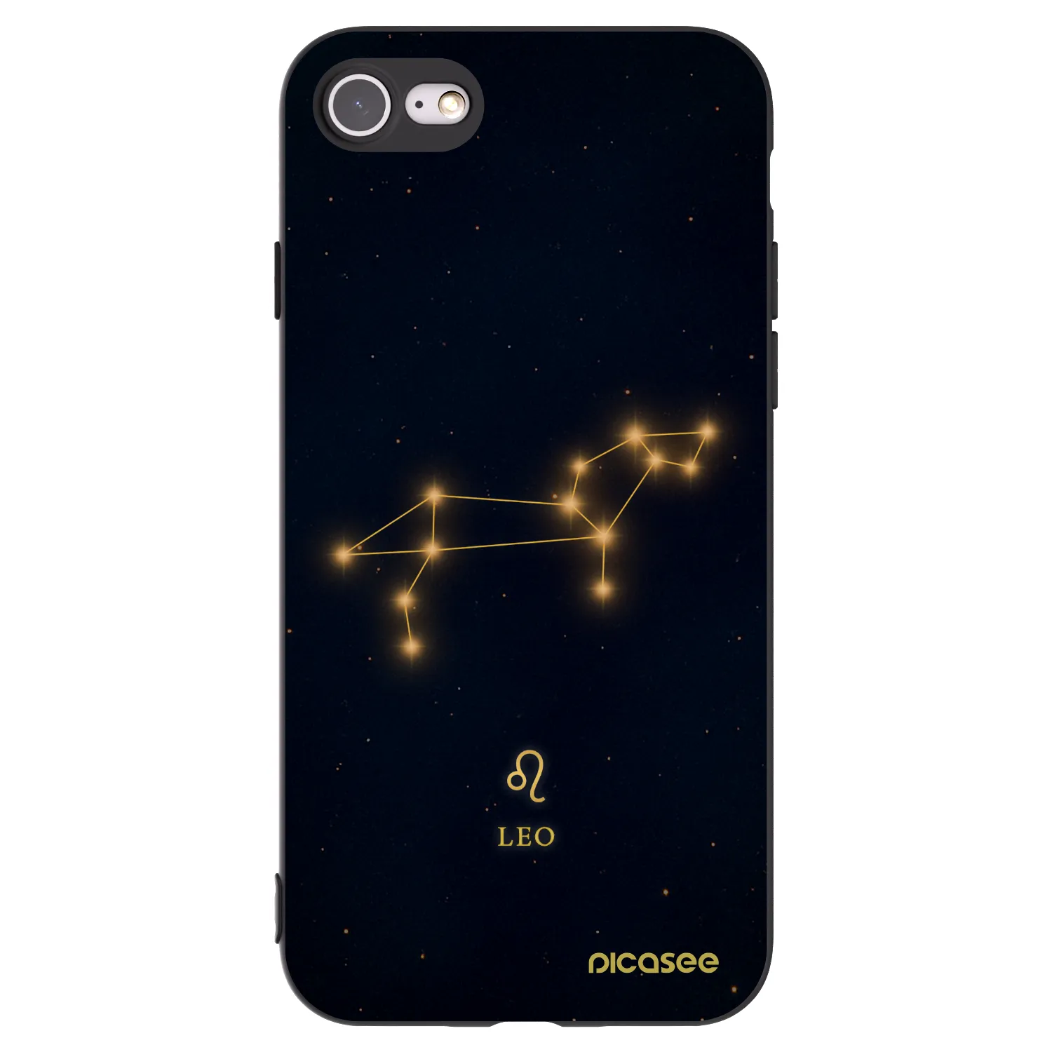 Picasee Apple iPhone SE 2020 Hülle - Schwarzes Silikon - LEO