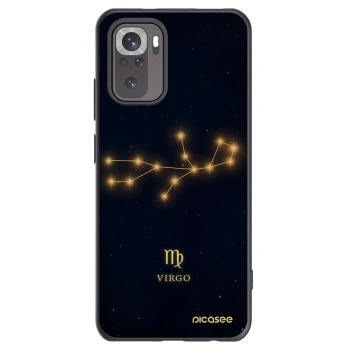 Picasee Xiaomi Redmi Note 10 Hülle - Schwarzes Silikon - VIRGO