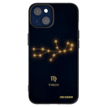 Picasee Apple iPhone 14 Hülle - Schwarzes Silikon - VIRGO