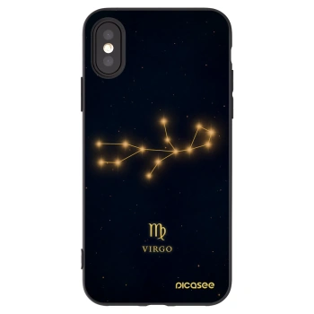 Picasee Apple iPhone X/XS Hülle - Schwarzes Silikon - VIRGO
